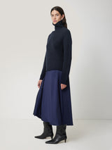 Merino Fishermans Rib Jumper | Navy