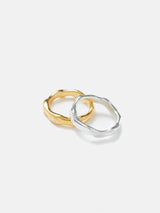 Mixed Metal Ring Set | Gold