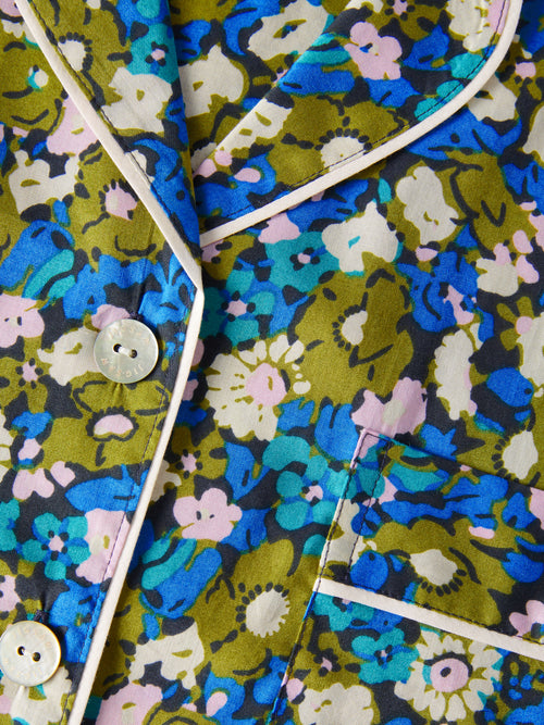 Vintage Floral Pyjama | Blue