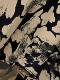 Ink Wave Satin Midi Skirt | Monochrome
