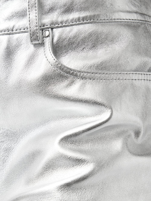 Leather Regent Jean | Silver