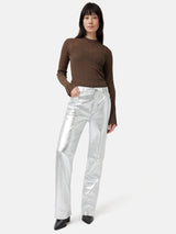 Leather Regent Jean | Silver