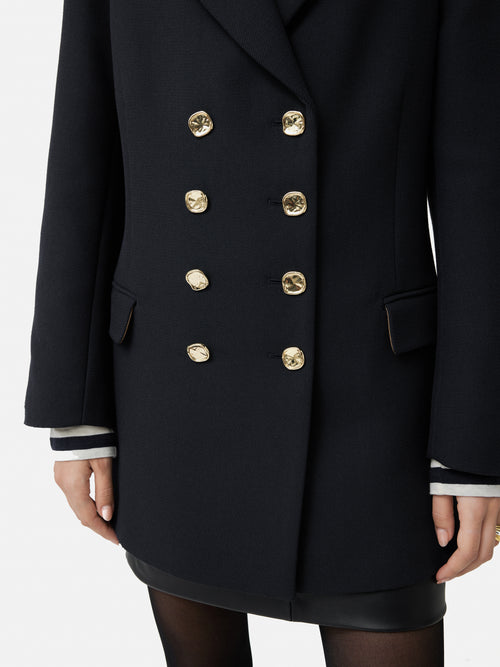 Military Gold Button Jacket | Navy