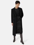 Textured Check Midi Dress | Black