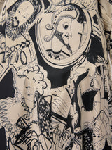 Kings & Queens Silk Skirt | Monochrome