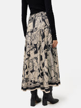 Kings & Queens Silk Skirt | Monochrome