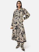 Kings & Queens Silk Skirt | Monochrome