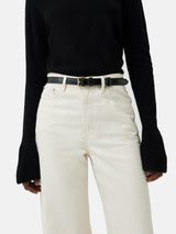 Skinny Leather Belt | Black