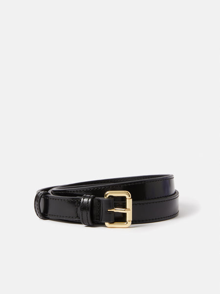 Skinny Leather Belt Black – Jigsaw
