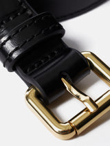 Skinny Leather Belt | Black