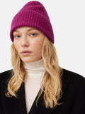 Wool Cashmere Blend Beanie | Raspberry