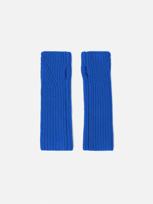 Wool Cashmere Mittens | Electric Blue