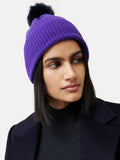 Faux Fur Pom Hat | Purple