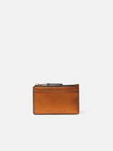 Leather Ziptop Card Holder | Copper