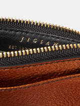 Leather Ziptop Card Holder | Copper