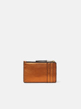 Leather Ziptop Card Holder | Copper