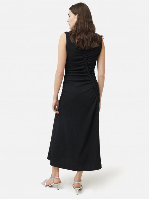 Ruched Jersey Dress | Black