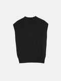 Silk Cotton Cap Sleeve Top | Black