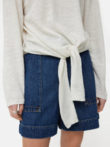 Linen Cotton Tie Top | Ivory