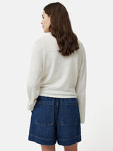Linen Cotton Tie Top | Ivory