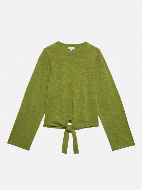 Linen Cotton Tie Top | Green