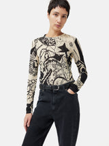 Kings & Queens Long Sleeve Top | Monochrome