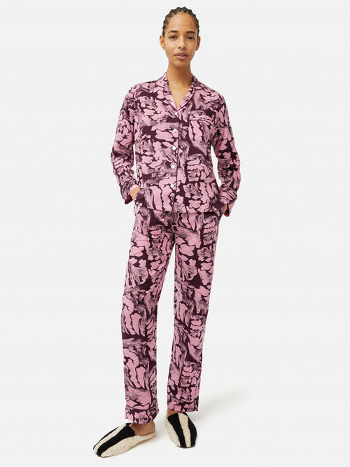 Ink Wave Modal Pyjama | Pink