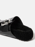 Shearling Sandal | Black