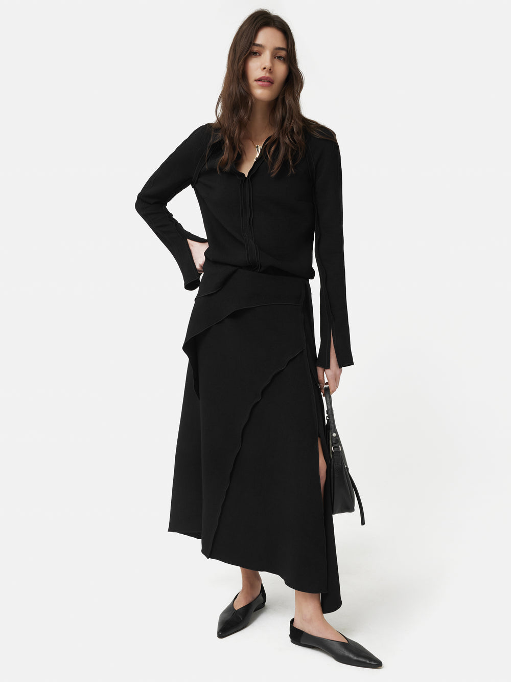 Roxy Japanese Crepe Tuxedo Skirt
