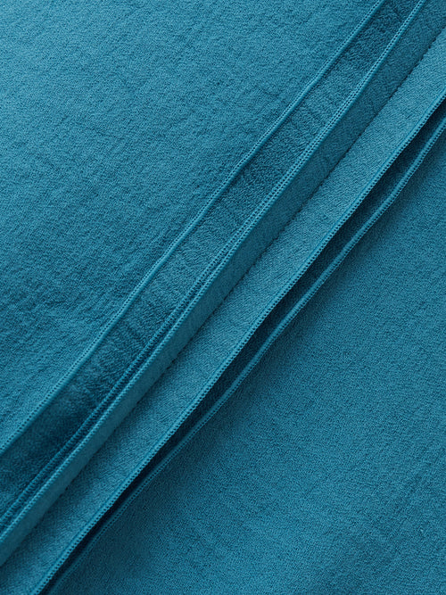 Japanese Crepe Shirt Dress | Blue