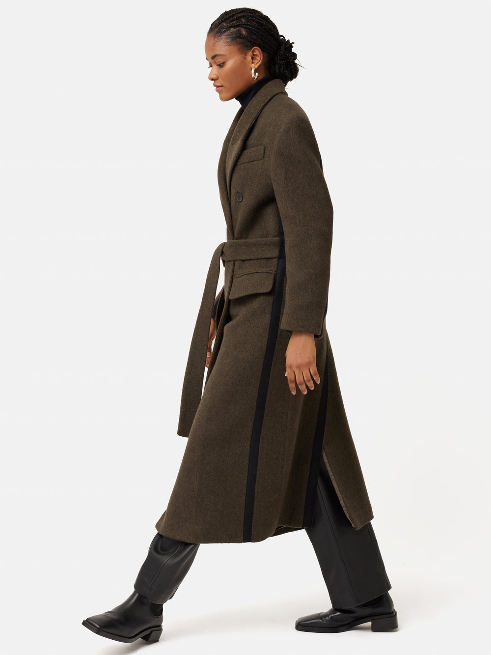 Men'S Solid Brown Wool Italian XL Jacket main image 1