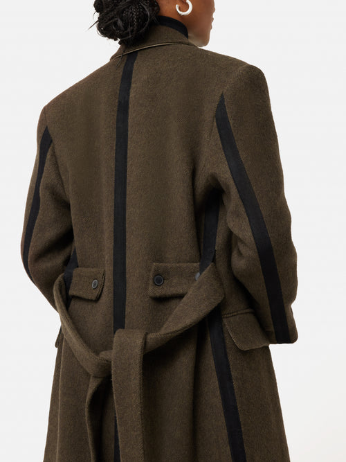 Italian Wool Maxi Coat | Brown