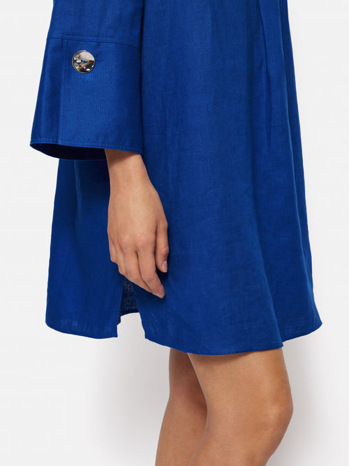 Linen Kaftan Dress | Blue