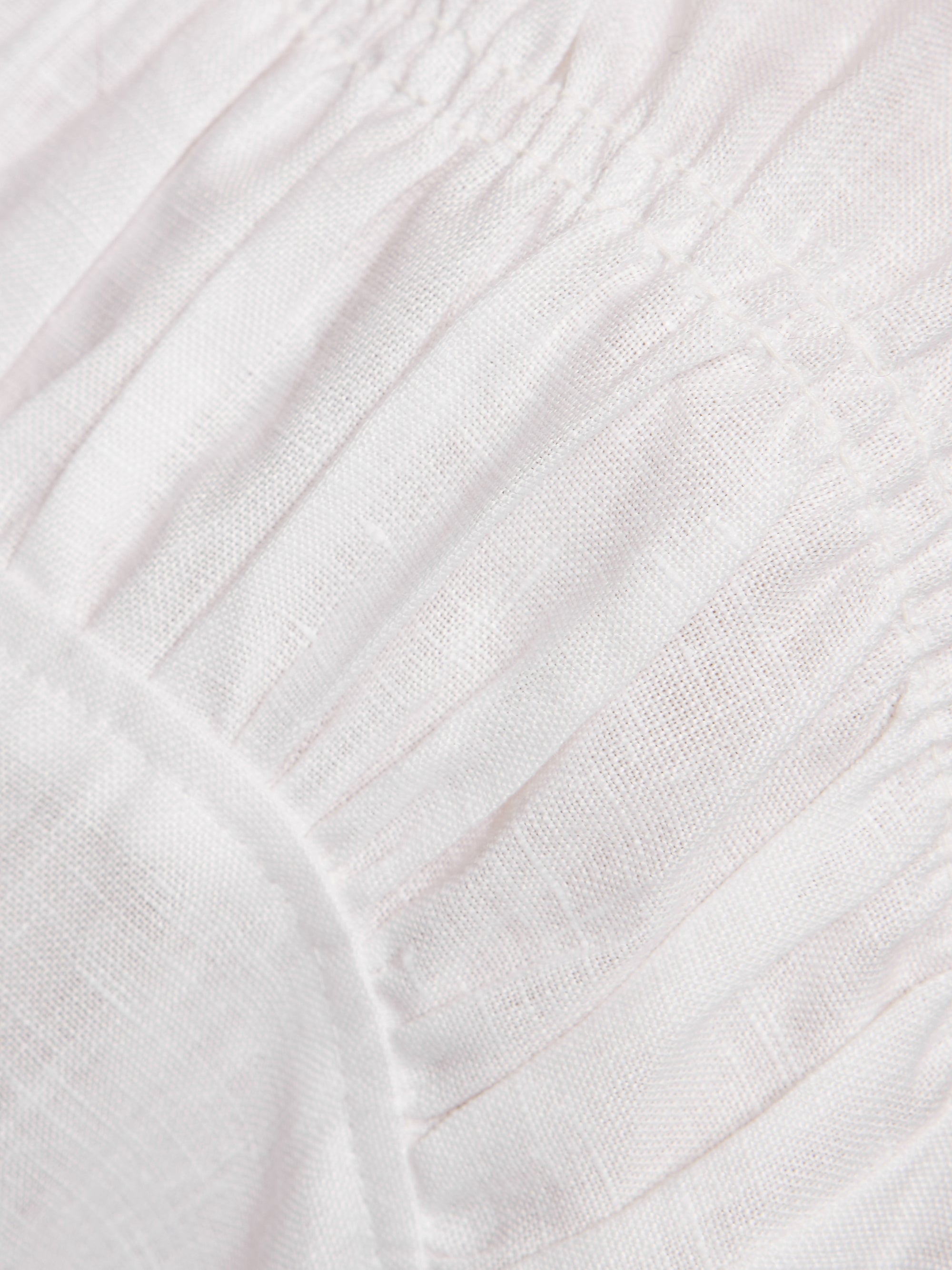 Jakine White Fern Linen Cotton Dress