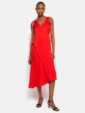 Sleeveless Asymmetric Dress | Red