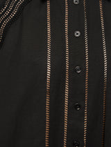 Scallop Trim Shirt | Black