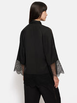 Scallop Trim Shirt | Black