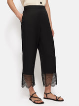 Scallop Trim Trouser | Black