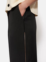 Scallop Trim Trouser | Black