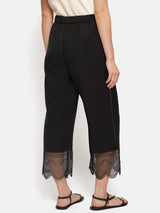 Scallop Trim Trouser | Black