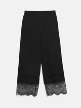 Scallop Trim Trouser | Black