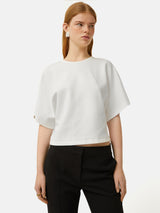 Textured Jersey Top | White