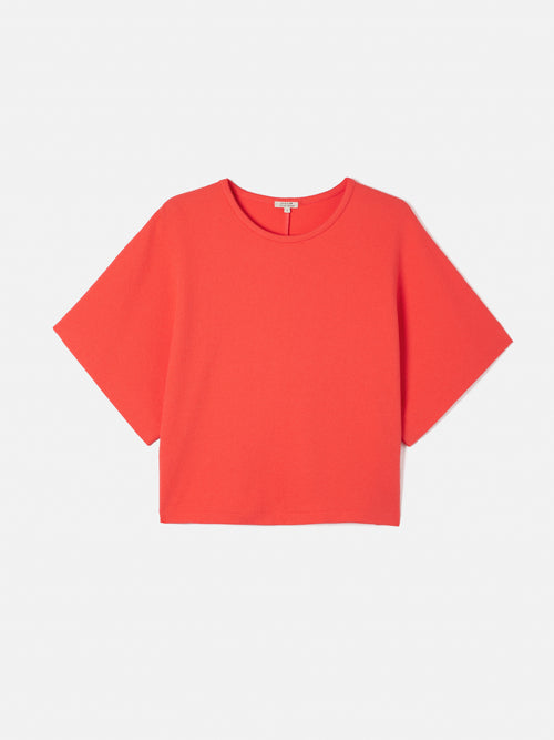Textured Jersey Top | Coral