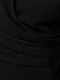 Textured Jersey Wrap Top | Black