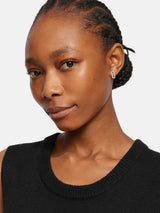 Linen Cotton Knitted Tunic | Black