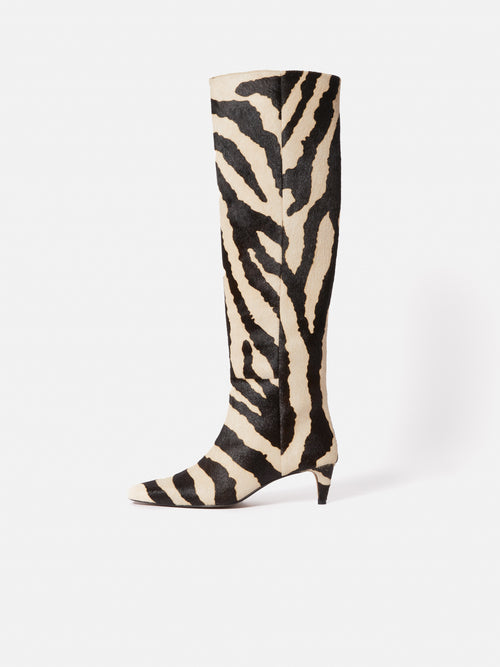 Zebra Bobby Knee High Boot | Zebra – Jigsaw