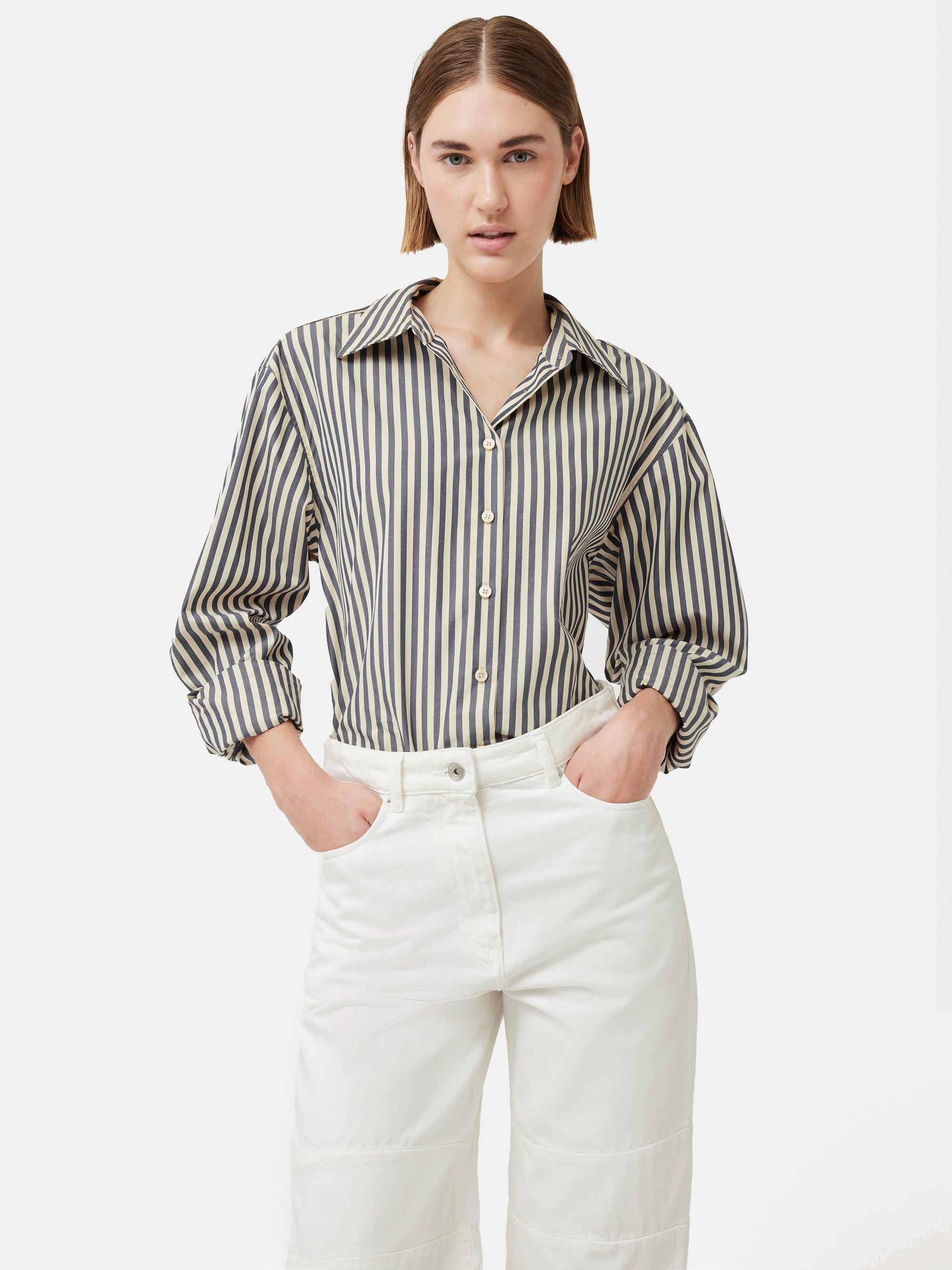 Yarn Dyed Cotton Stripe Poplin main image 1