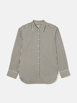 Cotton Poplin Stripe Shirt | Cream