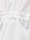 Drawstring Oversized Shirt | White