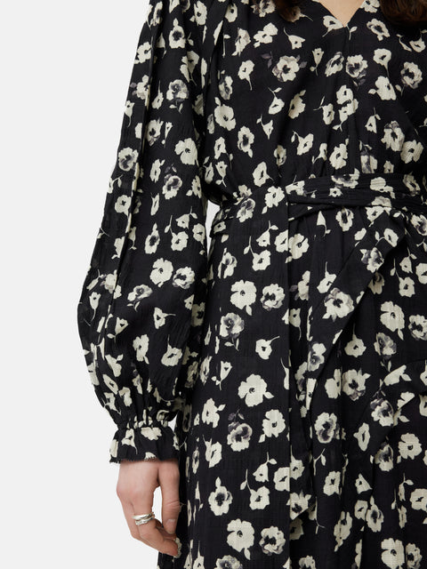 jigsaw cotton floral belted dress JIGSAW Floral Print Midi Dress